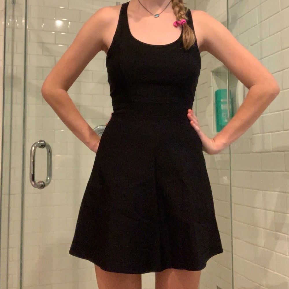 Black Pitaya fit and flare dress with bow detail